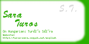 sara turos business card